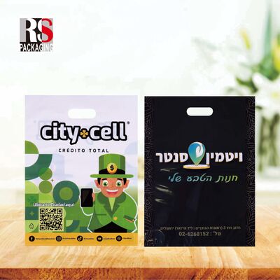 kopen Persoonlijk afgedrukt LDPE HDPE Die Cut Handle Carry Poly Grocery Supermarket Merchandise Gift Plastic Packaging Shopping Bag Met LOGO online manufacture