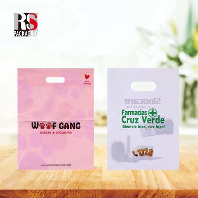 kopen Custom Print Logo Luxe Plastic Handle Shopping Bags Handle Bag voor kleding online manufacture